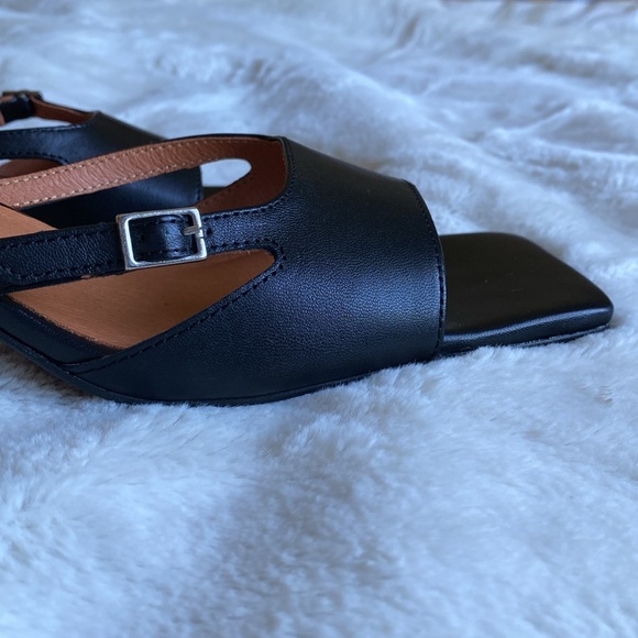 Block heel leather slides - Picture 4 of 7